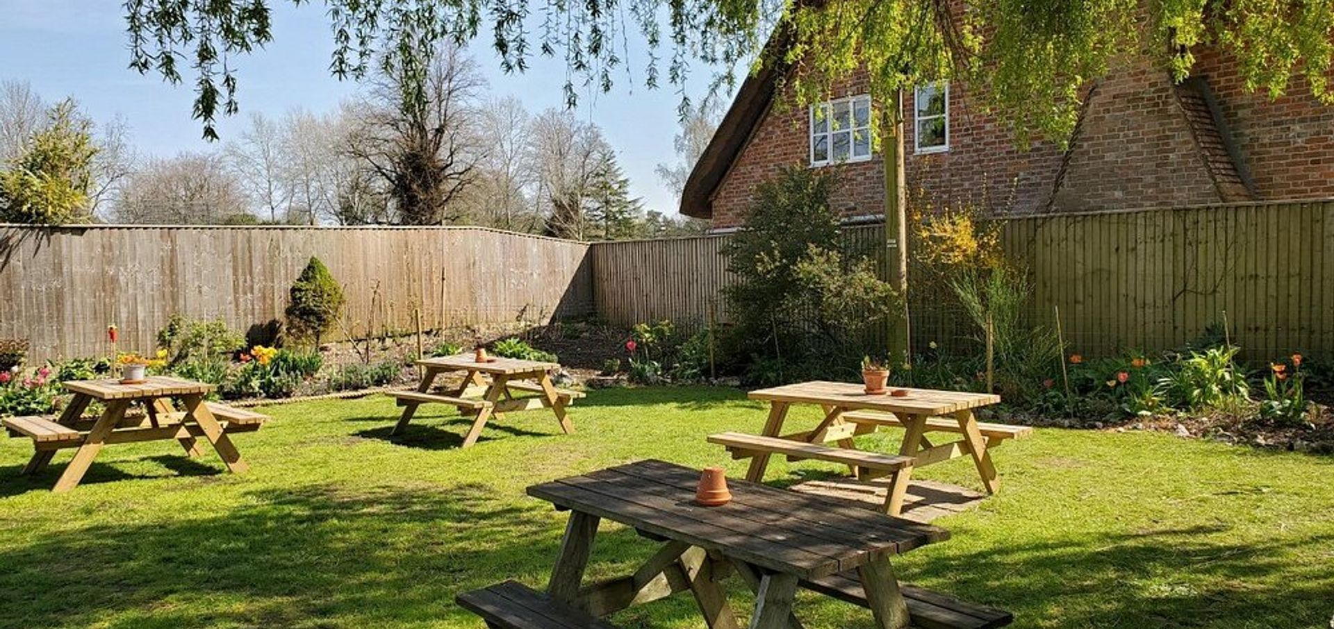 the green garden of the cricketers inn