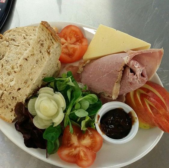 A healthy selection platter of meats and cheeses