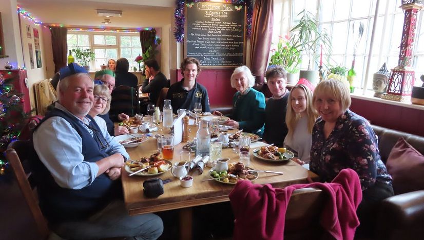 a christmas party at the cricketers inn